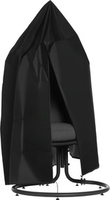 Outsunny Védőfedelet Függő Székhez Vízálló Szélálló Zippzáros 210D Oxford Anyagból Függő Kosár Lengőszékhez Hintaágyhoz Ø115 x 190H cm Fekete | Aosom