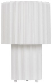 Fehér vászon asztali lámpa ALFEIOS Beliani