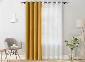 OXFORD sárga függöny 140x250 cm Felfüggesztés: Hullámos sínszalag