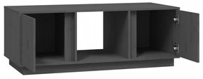 szürke tömör fenyőfa dohányzóasztal 110x50x40 cm