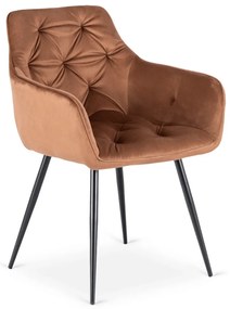 Rozsdabarna Színű Bársony Étkezőszék. MODESTO