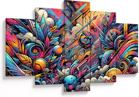Kép - Színes graffiti (150x105 cm)