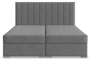 Agen ágy, szövet, 140 x 200, ágyneműtartóval, szürke