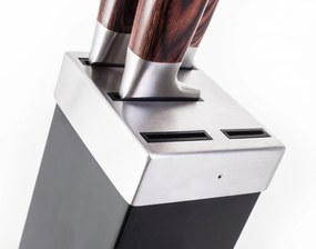 G21 Gourmet Dynamic 5 darabos késkészlet fekete acél tartóval (60022163)
