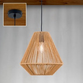 Orion HL 6-1812/1 - Csillár zsinóron JUNGLE 1xE27/40W/230V átm. 31 cm kender