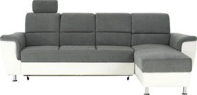 Kissarok, textilbőr fehér/szövet szürke, jobbos, SANTIAGO