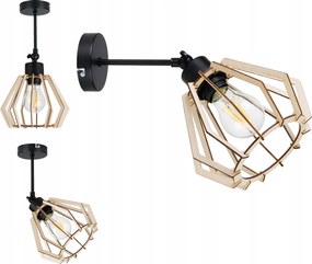 Fali Lámpa Mozgatható loft Gyémánt Fa