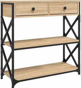 vidaXL sonoma tölgy színű szerelt fa tálalóasztal 75x28x75 cm