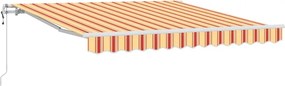 vidaXL Behúzható napellenző Sárga és narancs 300 x 250 cm szövet