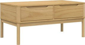 vidaXL FLORO viaszbarna tömör fenyőfa dohányzóasztal 99 x 55,5 x 45 cm
