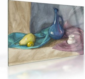 Kép - festett csendélet (üvegen) (70x50 cm)