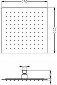 Mexen Uno, rejtett zuhanygarnitúra DR02, króm, 71435DR02-00