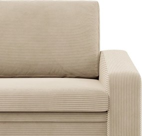 Vertico fekvőfotel, 90 cm széles, kordbársony, bézs