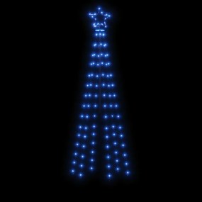 kék fényű karácsonyfa tüskével 108 LED-del 180 cm