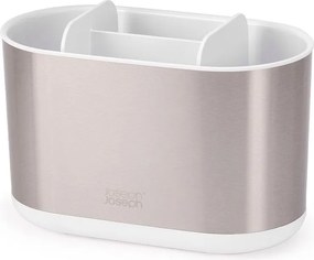 Ezüstszínű rozsdamentes acél fogkefetartó állvány Duo Steel – Joseph Joseph