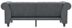 Sötétszürke bársony kinyitható kanapé 236 cm Felix – Støraa