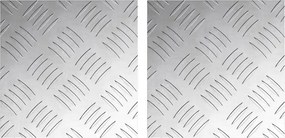 vidaXL Lépcsőfok Négyzet 2 pcs Ezüst 20 x 20 cm Alumínium