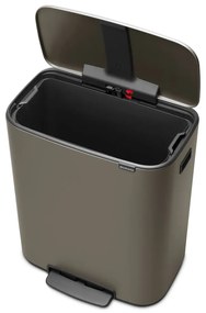 Szürke acél pedálos szemetes 60 l Bo – Brabantia