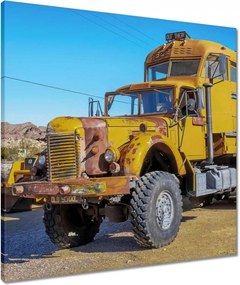 Vászonkép 60x60 Sárga munkakocsi az USA-ból