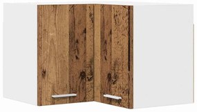 Függő szekrény Riga Régi fa és fehér 57 x 57 x 40 cm Faanyag