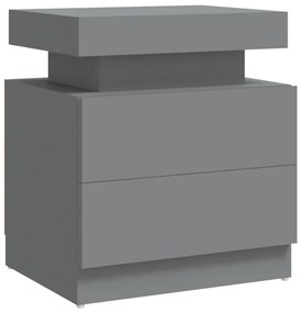 Szürke szerelt fa éjjeliszekrény 45 x 35 x 52 cm