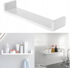 Konyhai Fürdőszobai Polc Akasztós Loft 47CM Fehér Sampoonokhoz Folyadékokhoz