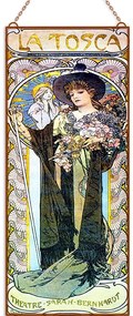 Alfons Mucha - La Tosca üvegkép, falikép