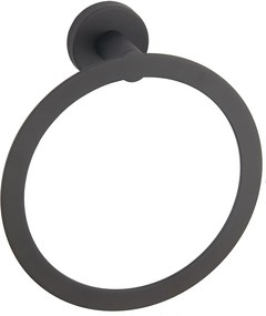 Mexen tartozékok, TIBER törölközőtartó Gyűrű, fekete, 7050532-70