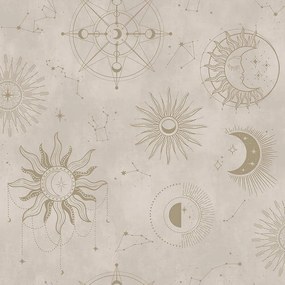 Holden Decor Imaginarium 3 Cosmic arany-krém világűr mintás papír tapéta – 14252