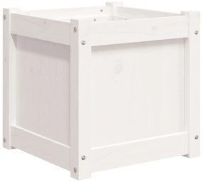 fehér tömör fenyő kerti virágláda 40x40x40 cm