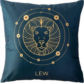 Dekoratív párnahuzat Zodiákus 40x40 Darymex sötétkék Oroszlán