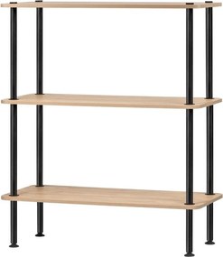 Natúr színű polcos állvány tölgyfa dekorral 80x90,5x35 cm Teidi – noo.ma