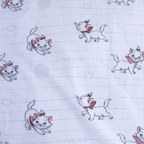 Fehér pamut gyerek ágyneműhuzat babaágyhoz 100x135 cm Marie Cat "Bow" – Jerry Fabrics