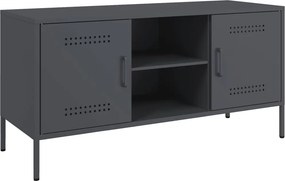 vidaXL antracitszürke acél TV-szekrény 100,5 x 39 x 50,5 cm