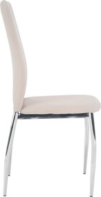 Étkezőszék, bézs Dulux Velvet szövet/króm, OLIVA NEW