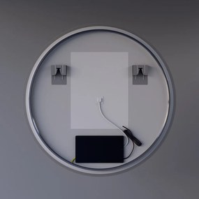 Kerek Led tükör Ø80cm Welland Alpha | Páramentesítő - Óra - Fényerő + színhőfok állítás