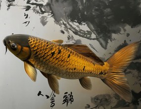 Poszter 65x50cm Békés Koi hal