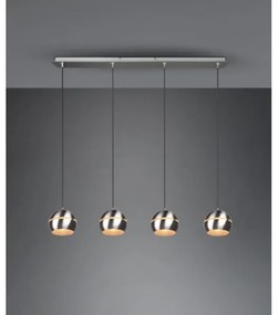 Trio - Csillár zsinóron FLETCHER 4xE14/40W/230V matt króm