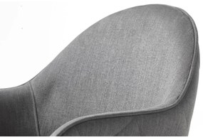 Szürke kárpitozott karfás étkezőfotel Minto – Unique Furniture