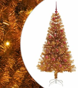 Karácsonyfa 150 LED-del állvánnyal Arany 150 cm PET