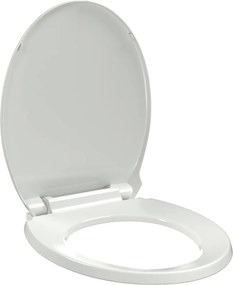 vidaXL fehér ovális WC-ülőke lassan csukódó fedéllel