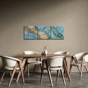 Kép - Türkiz márvány (órával) (90x30 cm)