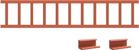 vidaXL Tető havazásvédő Piros 100 x 2,5 x 20 cm Acél