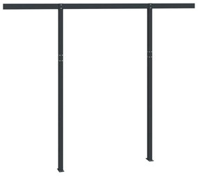 antracitszürke vas napellenzőrúdszett 300 x 245 cm
