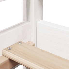 fehér tömör fenyőfa kanapéágy tetővel 80 x 200 cm