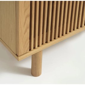 Natúr színű szekrény tölgyfa dekorral 95x140 cm Tiber – Unique Furniture