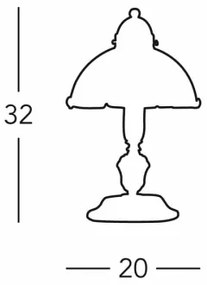 Kolarz 731.73.100 - Asztali lámpa NONNA 1xE27/75W/230V barna/szarvas zöld