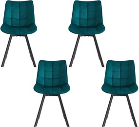 AVENBERG NOLA Étkezőszék szett - 4 db, kék