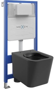 Mexen beépíthető Felix Slim WC váz WC csészével Teo, Fekete matt - 6103385XX85