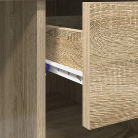 íróasztal tárolóval Sonoma tölgy 90x49.5x75 cm módosított fa